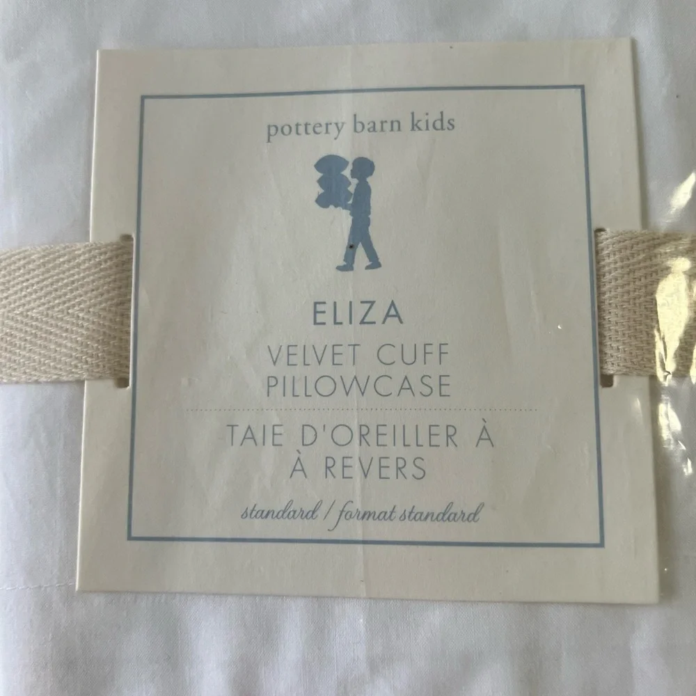 Pottery Barn Kids | Set of 2 Eliza Velvet Cuff Pillow Cases Raspberry Pink White